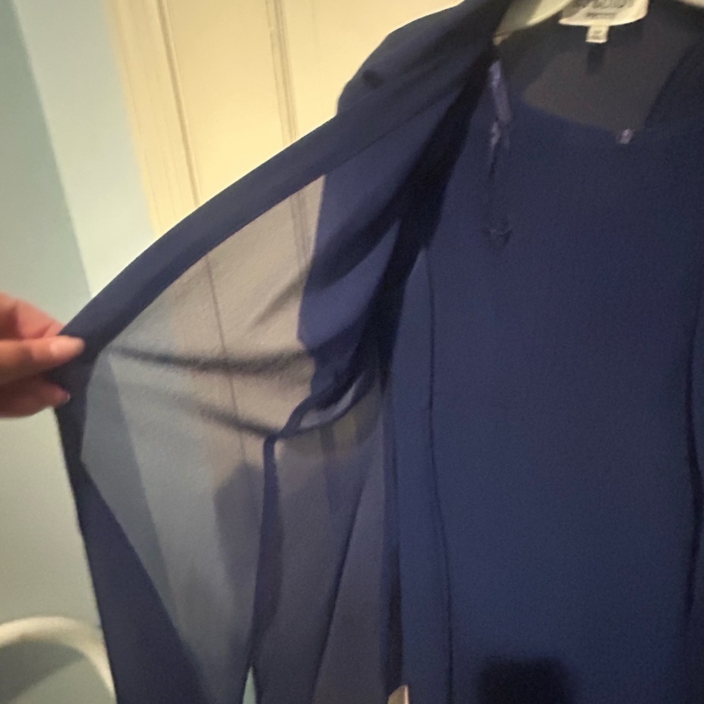 Vintage 2 piece dress set with sheer cover up 10P - Picture 4 of 6